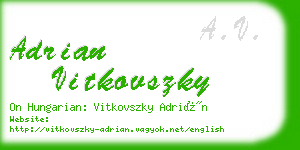 adrian vitkovszky business card